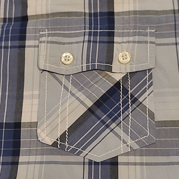 American  Rag sz L 100% cotton button front shirt NWOT - Picture 8 of 9